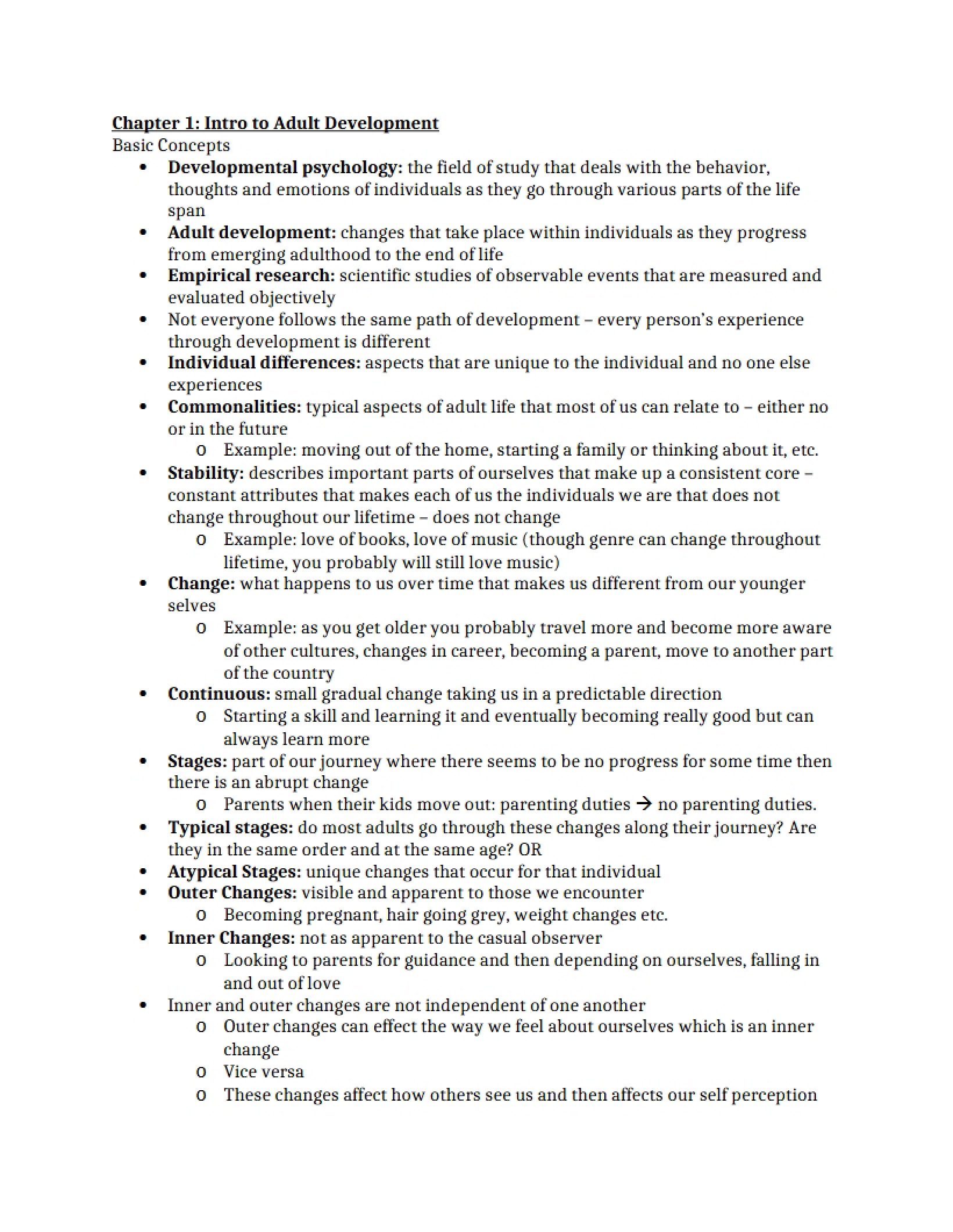 Introduction to Adult Development (Chapter 1)