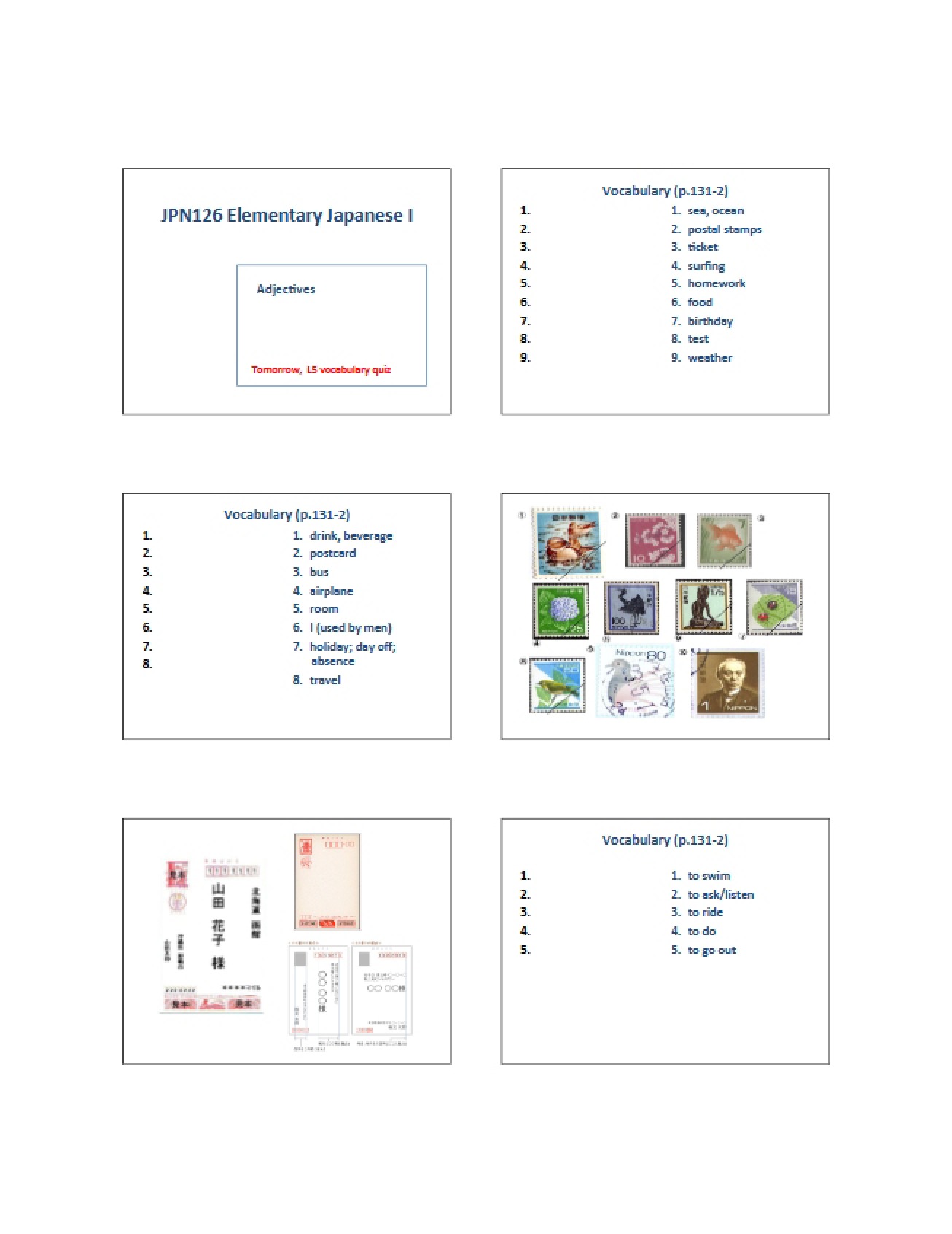 Intro to Elementary Japanese