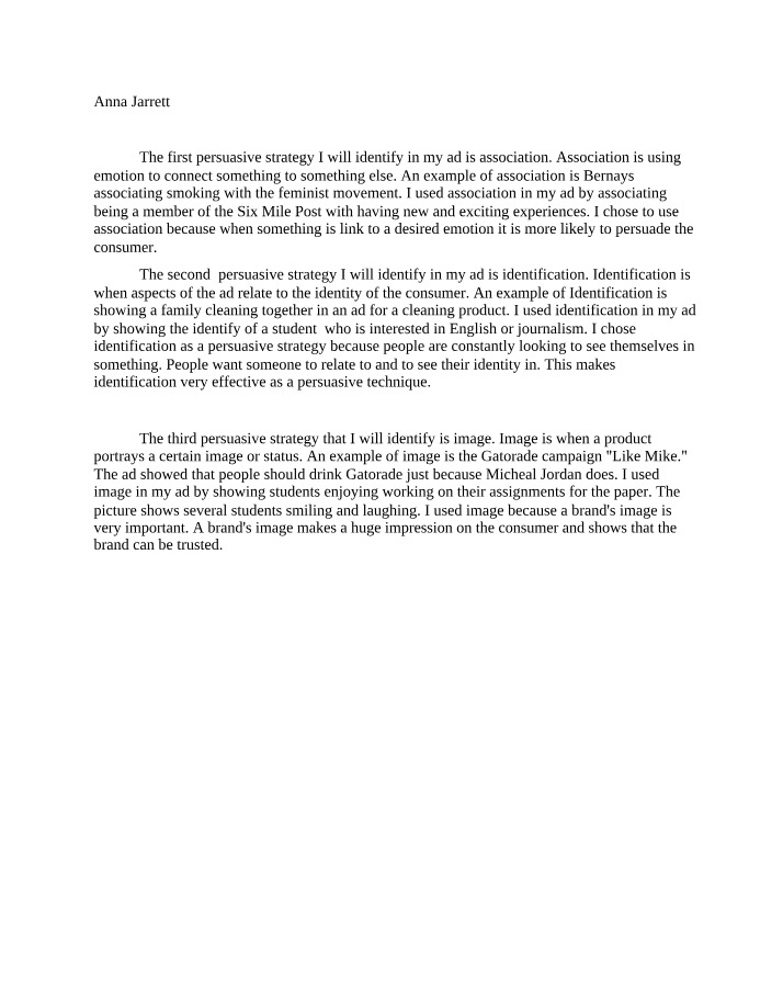 Essay on Persuasive Strategies in Advertising