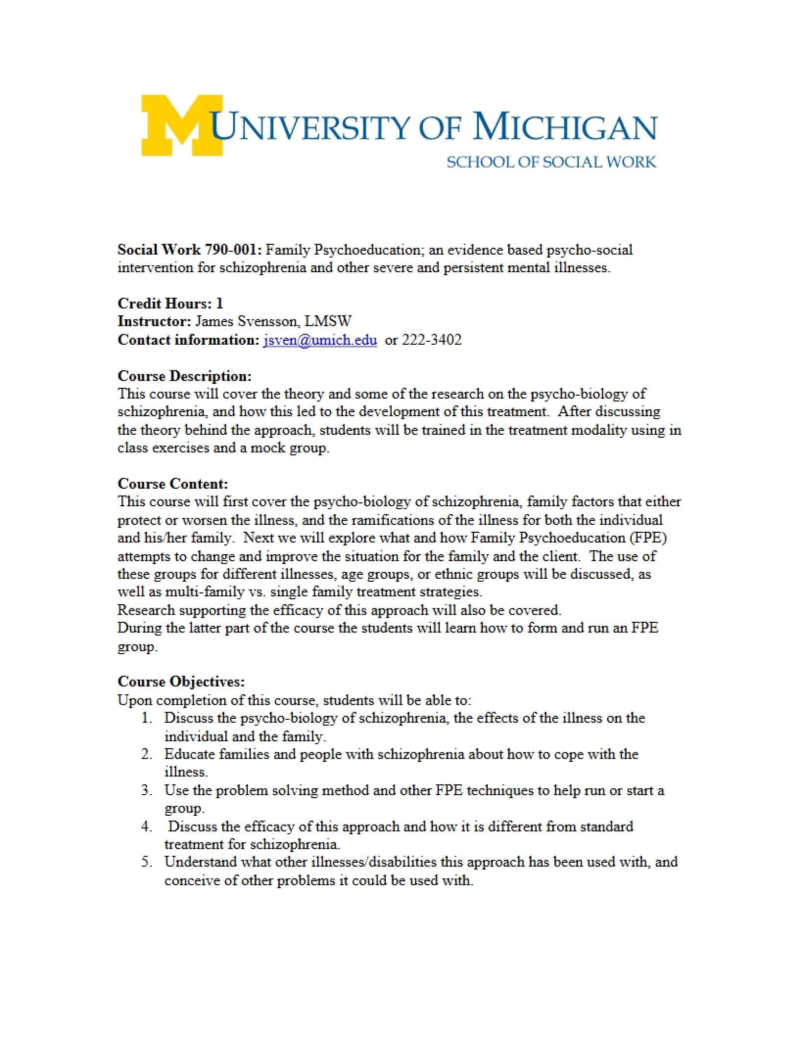 Interpersonal Practice Topics Outline