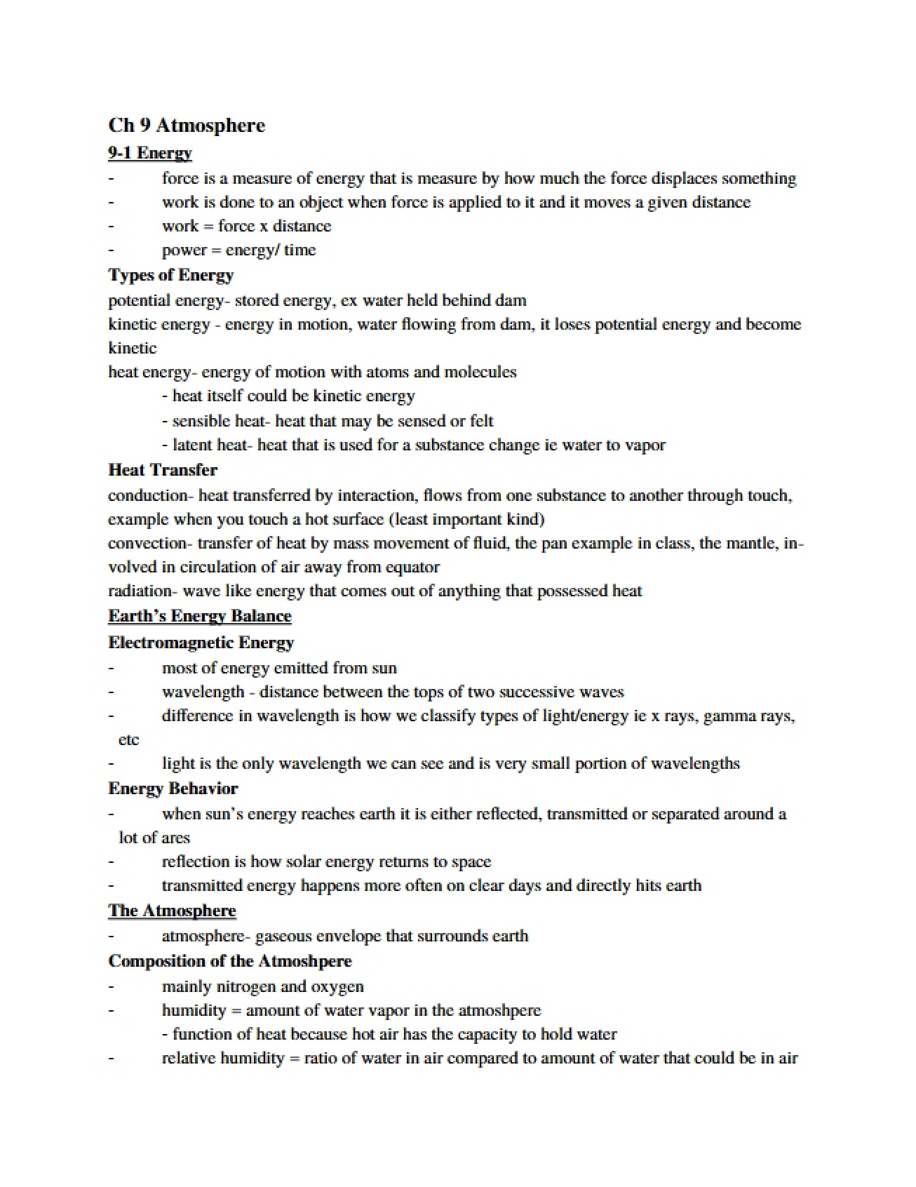 Ninth Chapter Materials for Environmental Geosciences