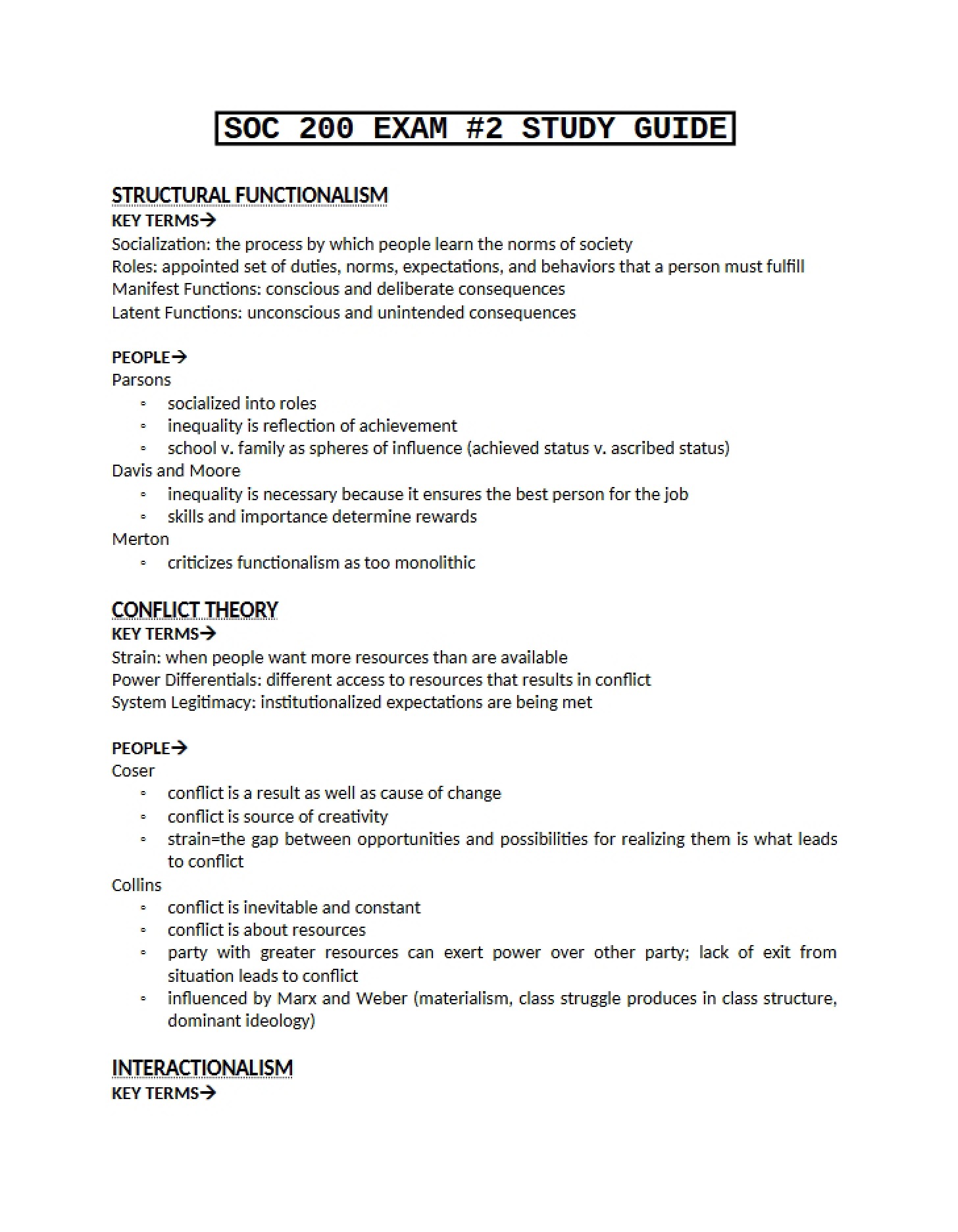 Study Guide for Exam 02