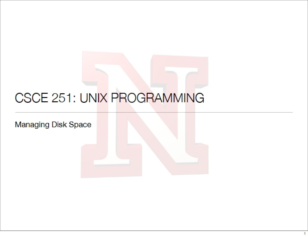 Disk Space Management