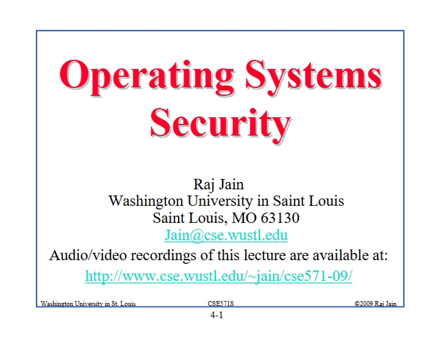 Operating System Security Measures