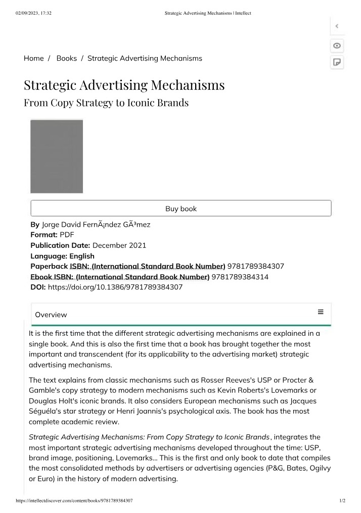 Intellect - Strategic Advertising Mechanisms