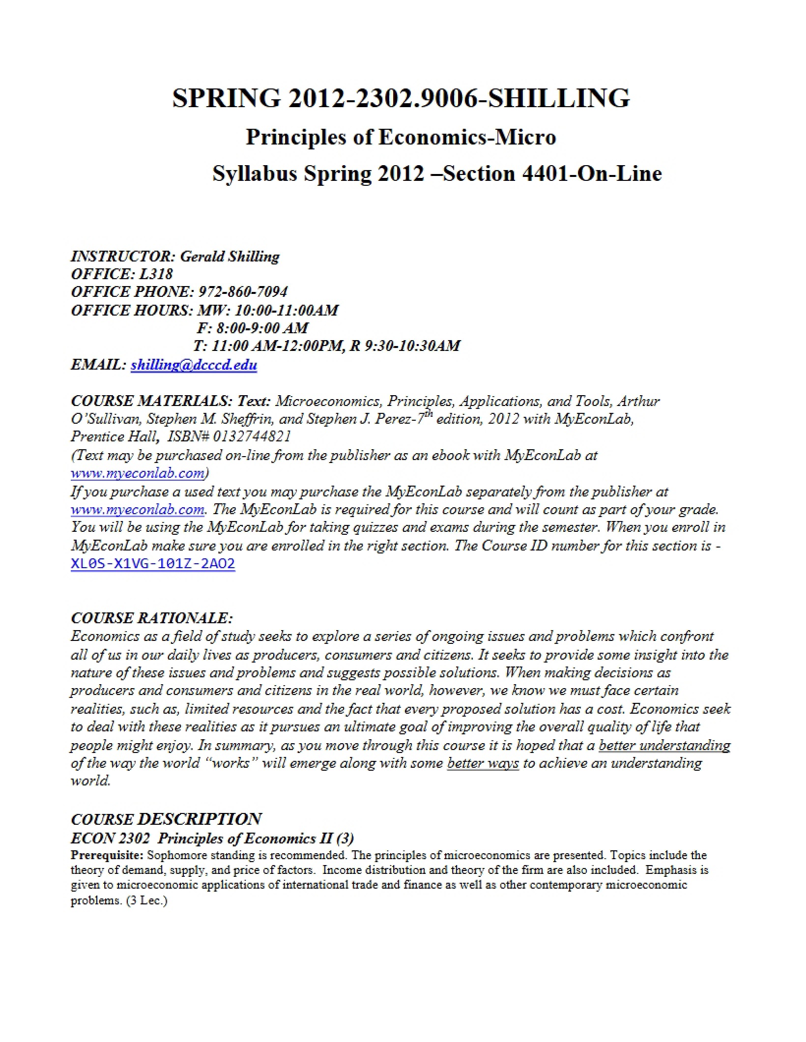 Syllabus - 8 Pages