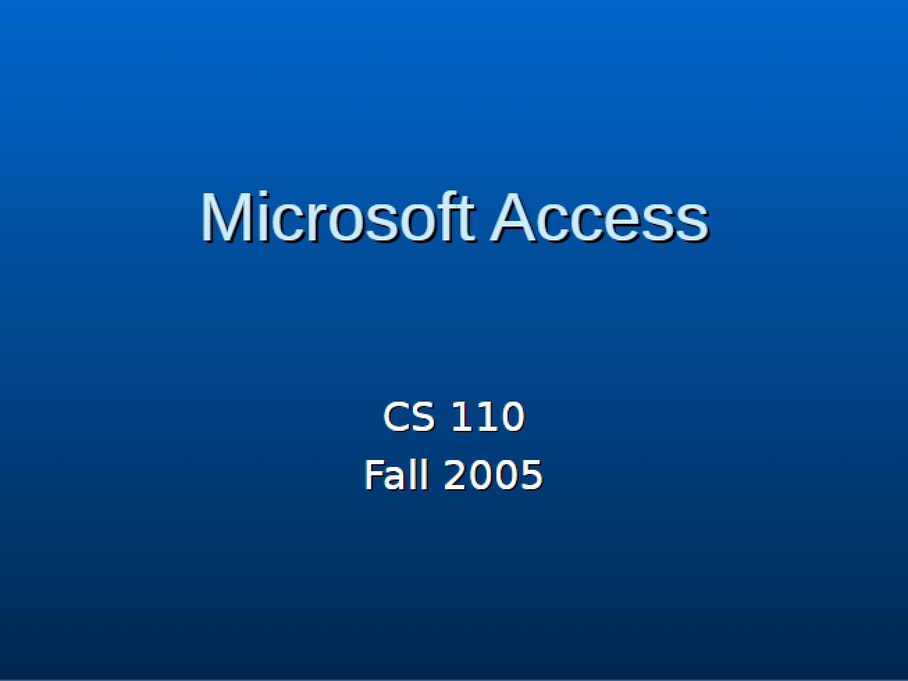 Microsoft Access Database