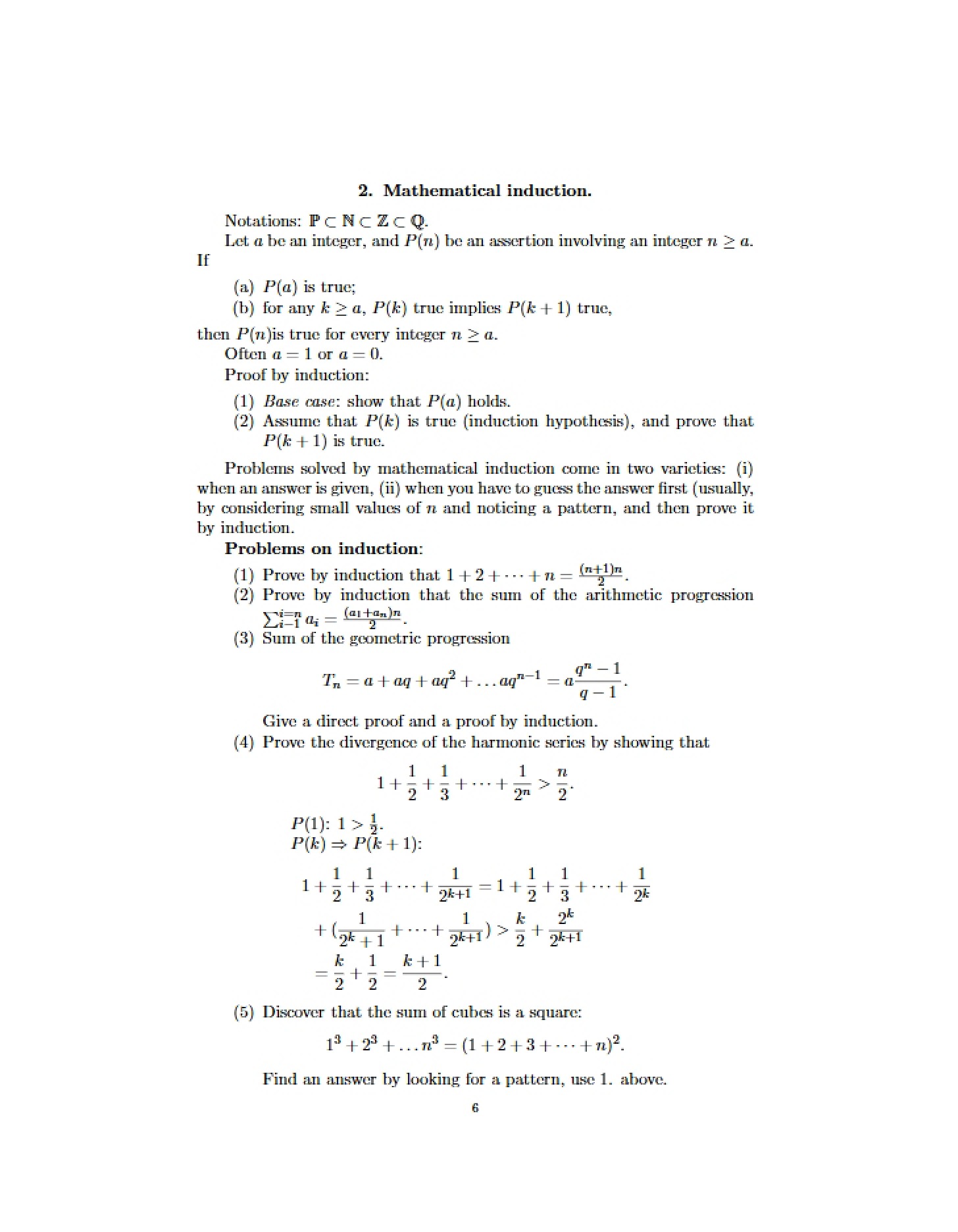 Induction in Mathematics