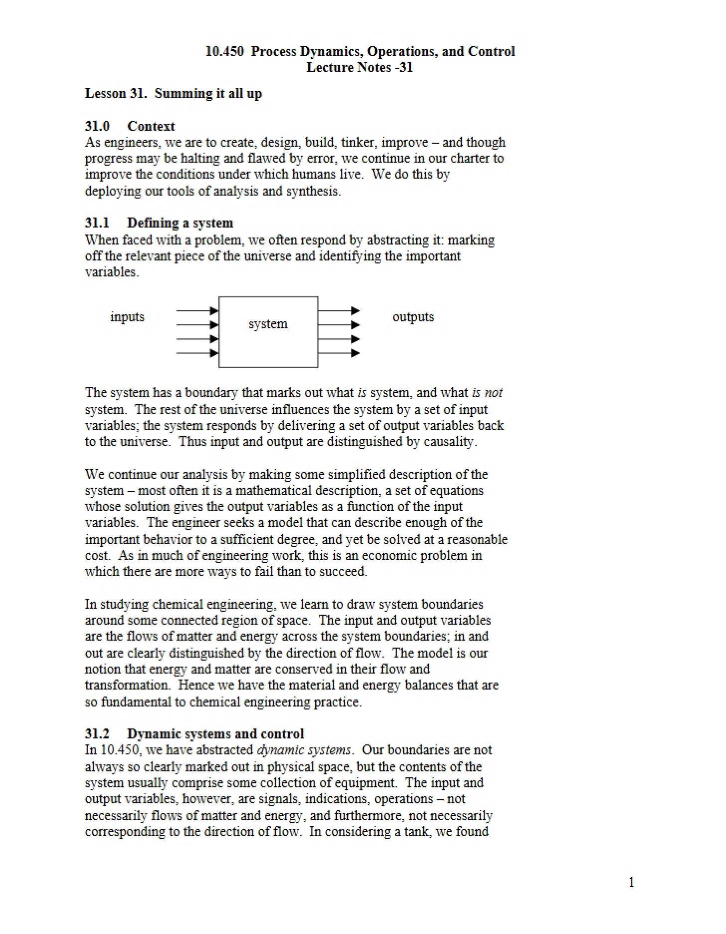 Academic Lecture Notes