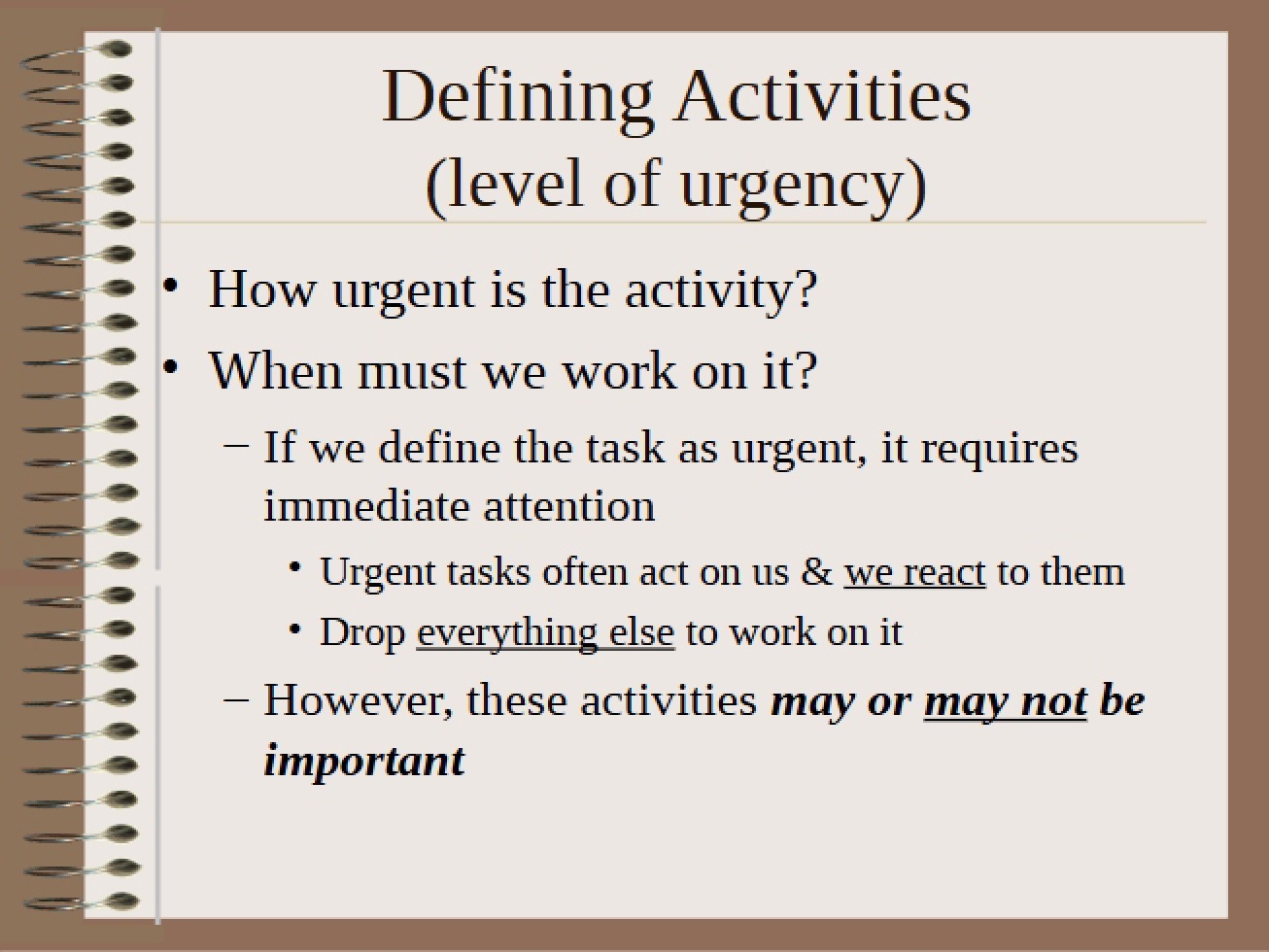 Post on Time Management