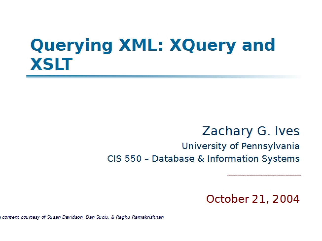 XML Querying Techniques