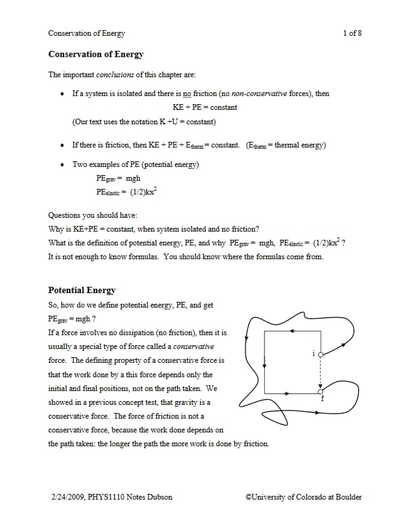 Conservation of Energy (Second Instance)