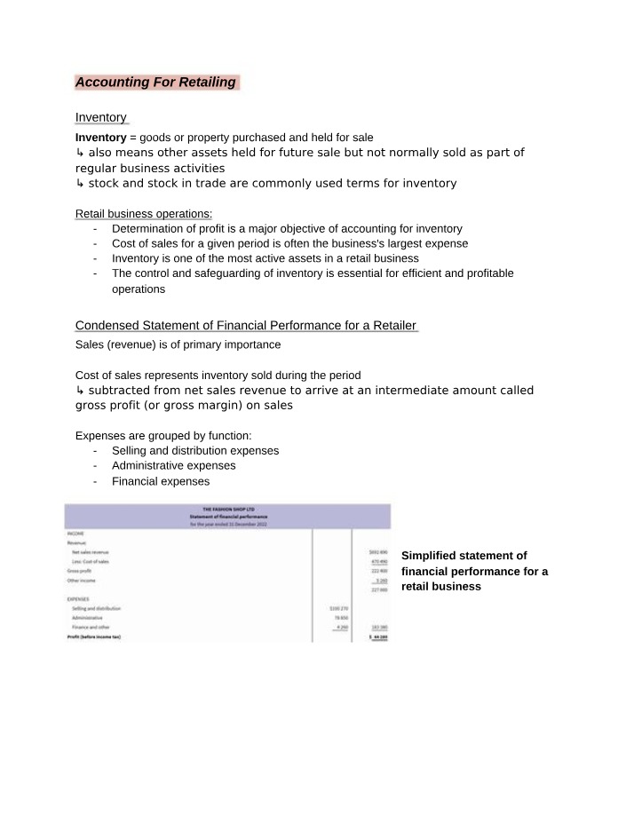 Accounting for Sales Transactions and Retailing