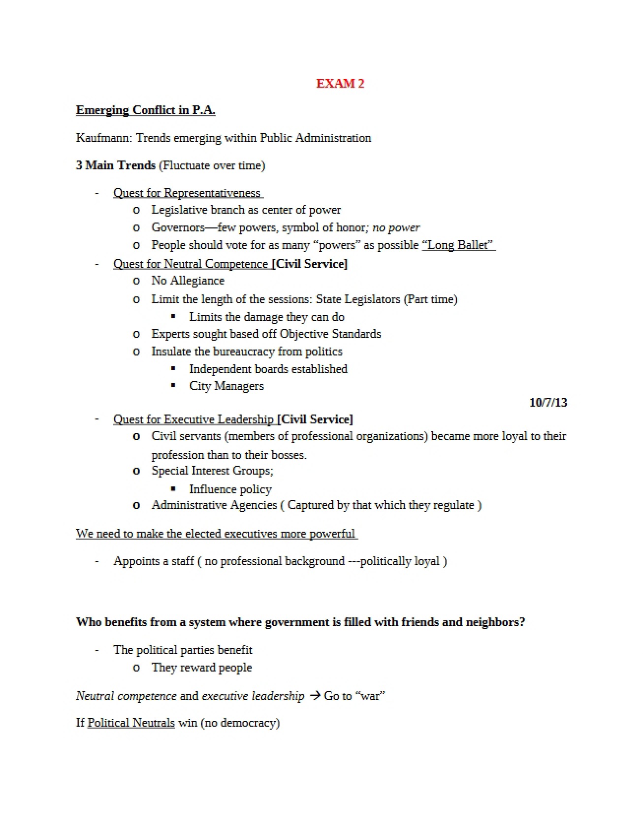 Examination III