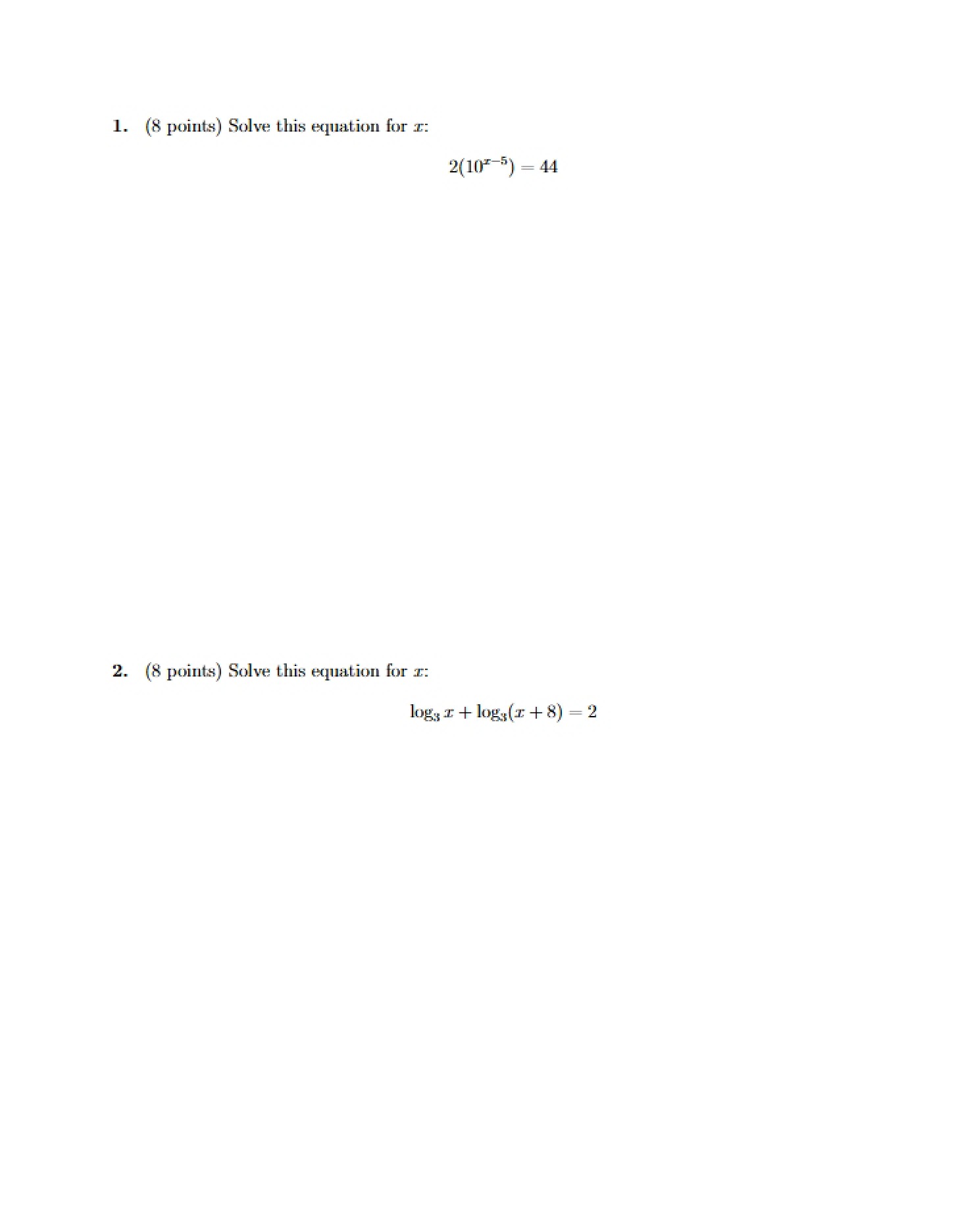 Compiled Past Exams