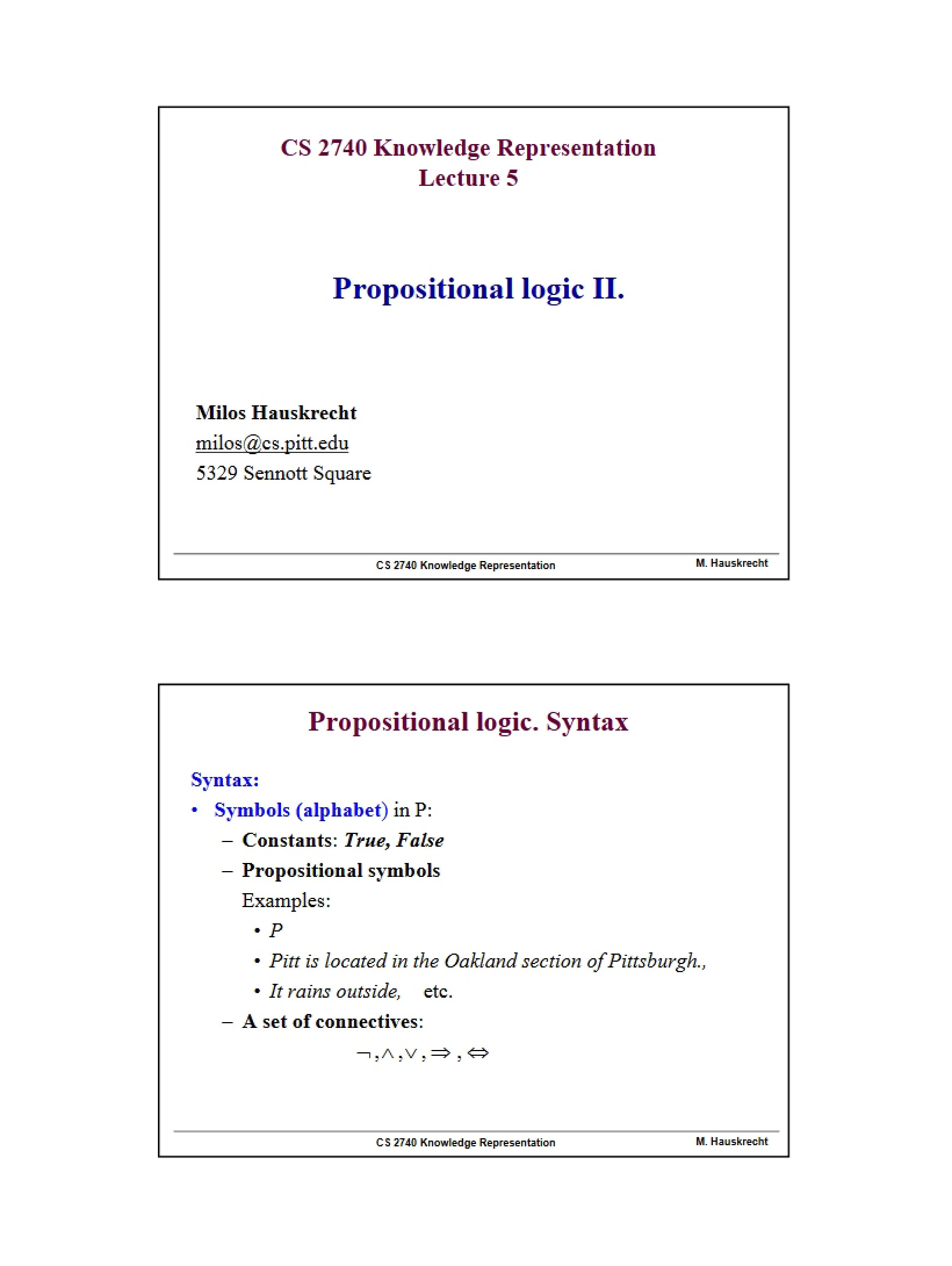 Propositional Logic Part II