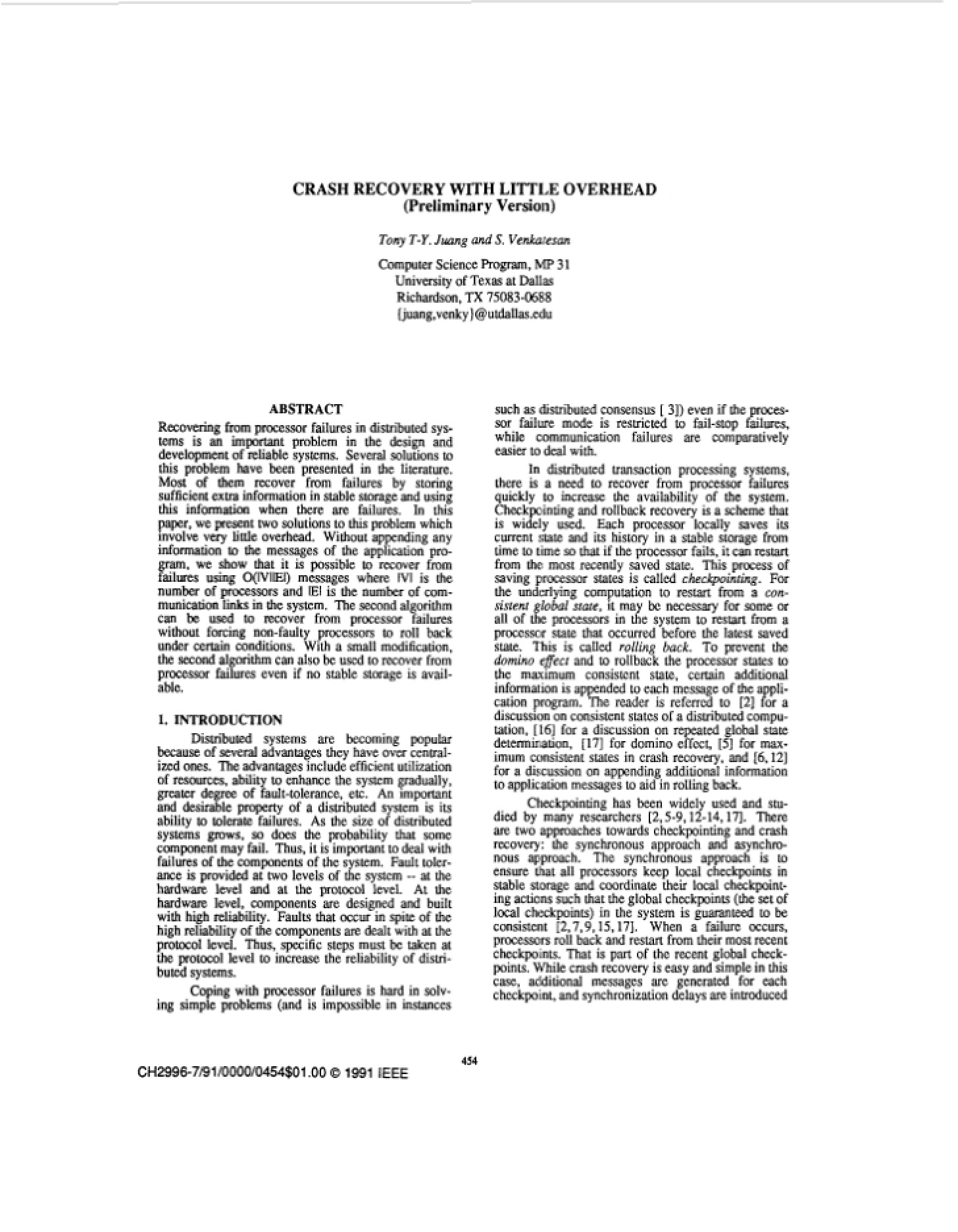 Systems in Distributed Environments