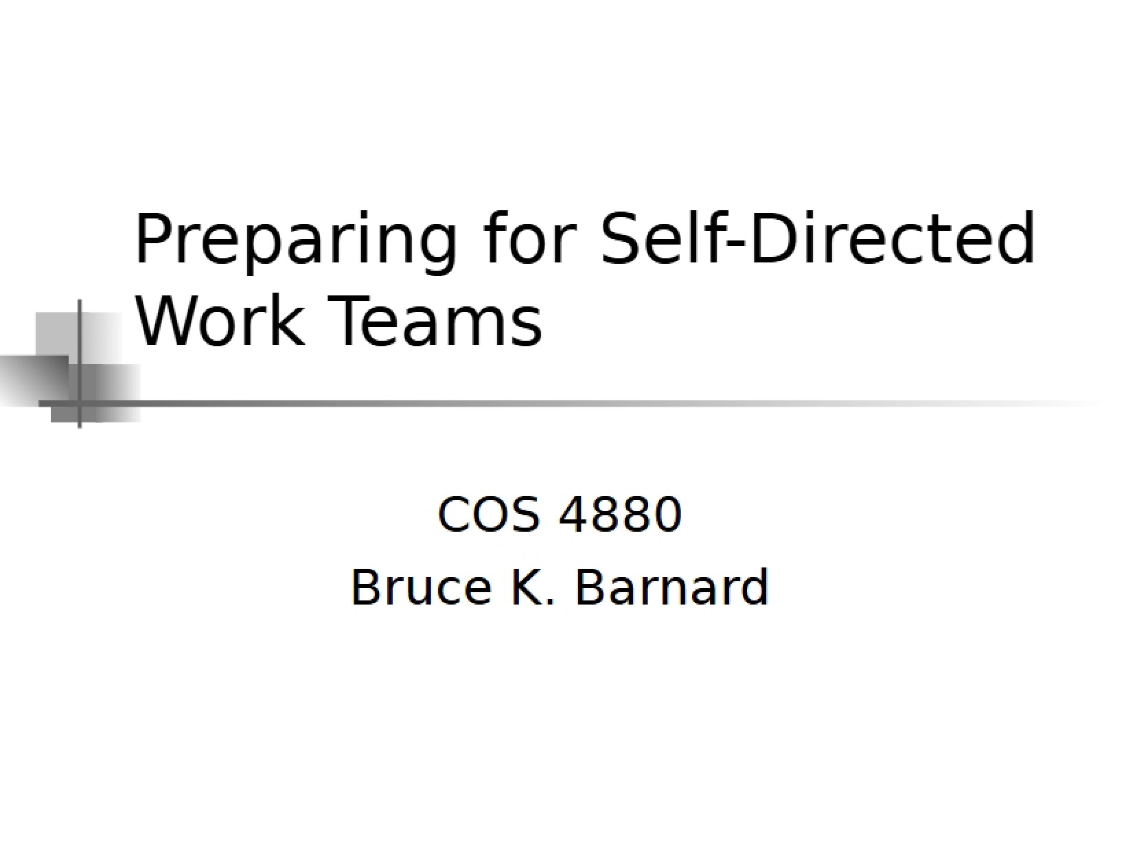 Preparation Two