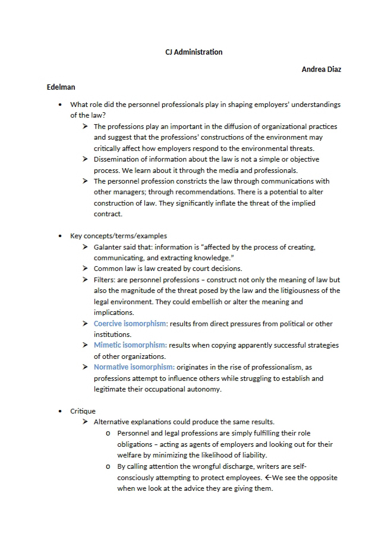 Administration of Criminal Justice