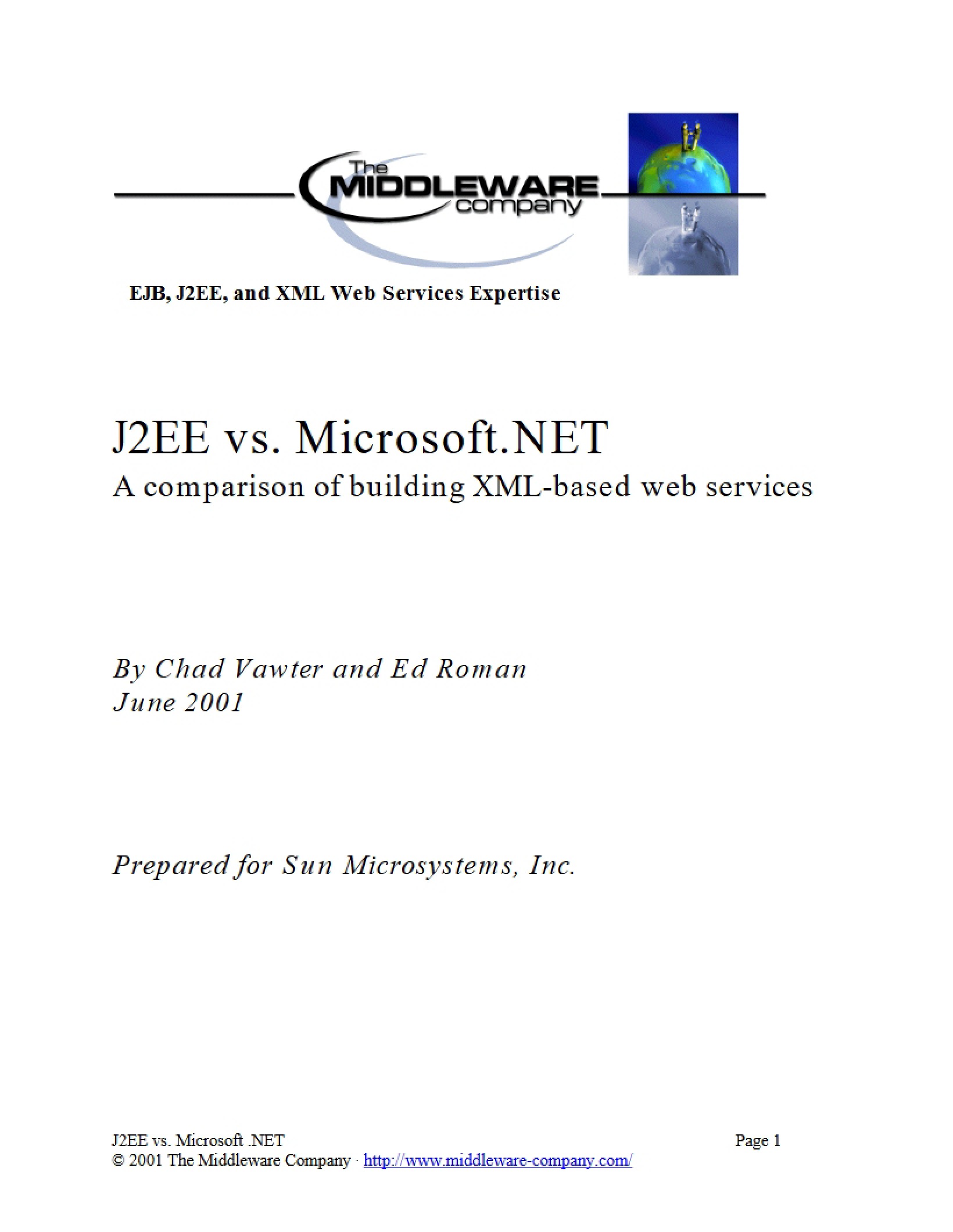 Microsoft.NET versus J2EE
