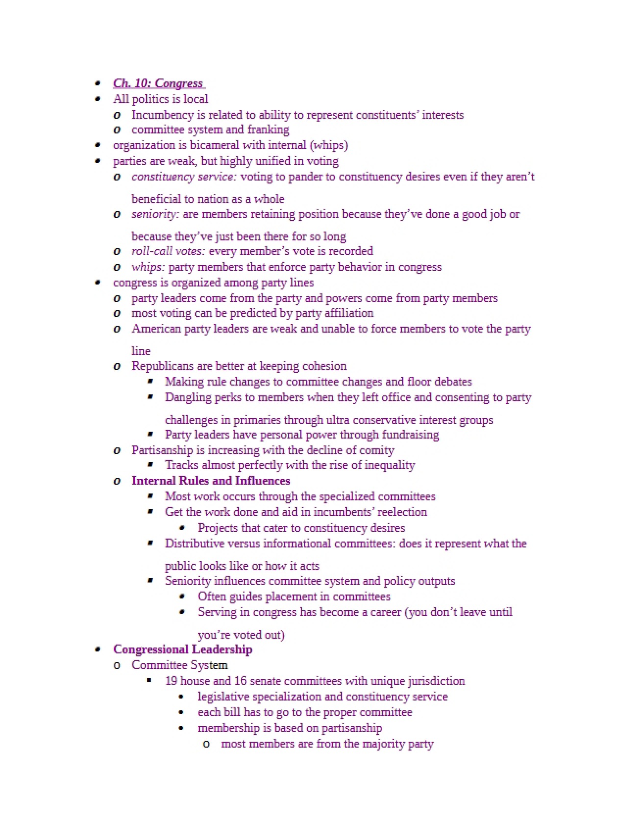 Study Guide for Oct 14