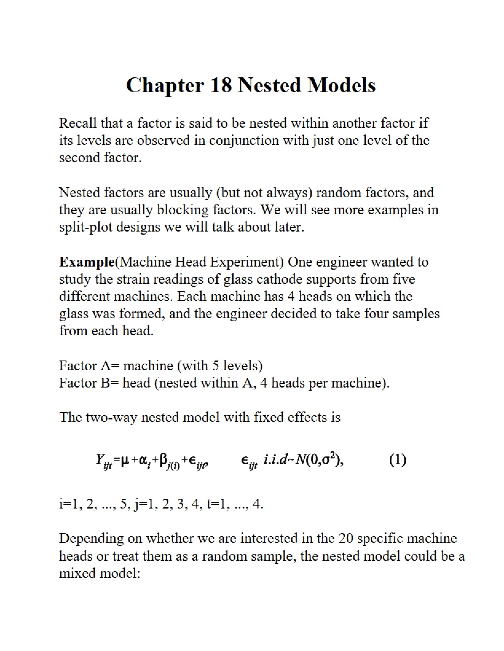 Models with Nesting