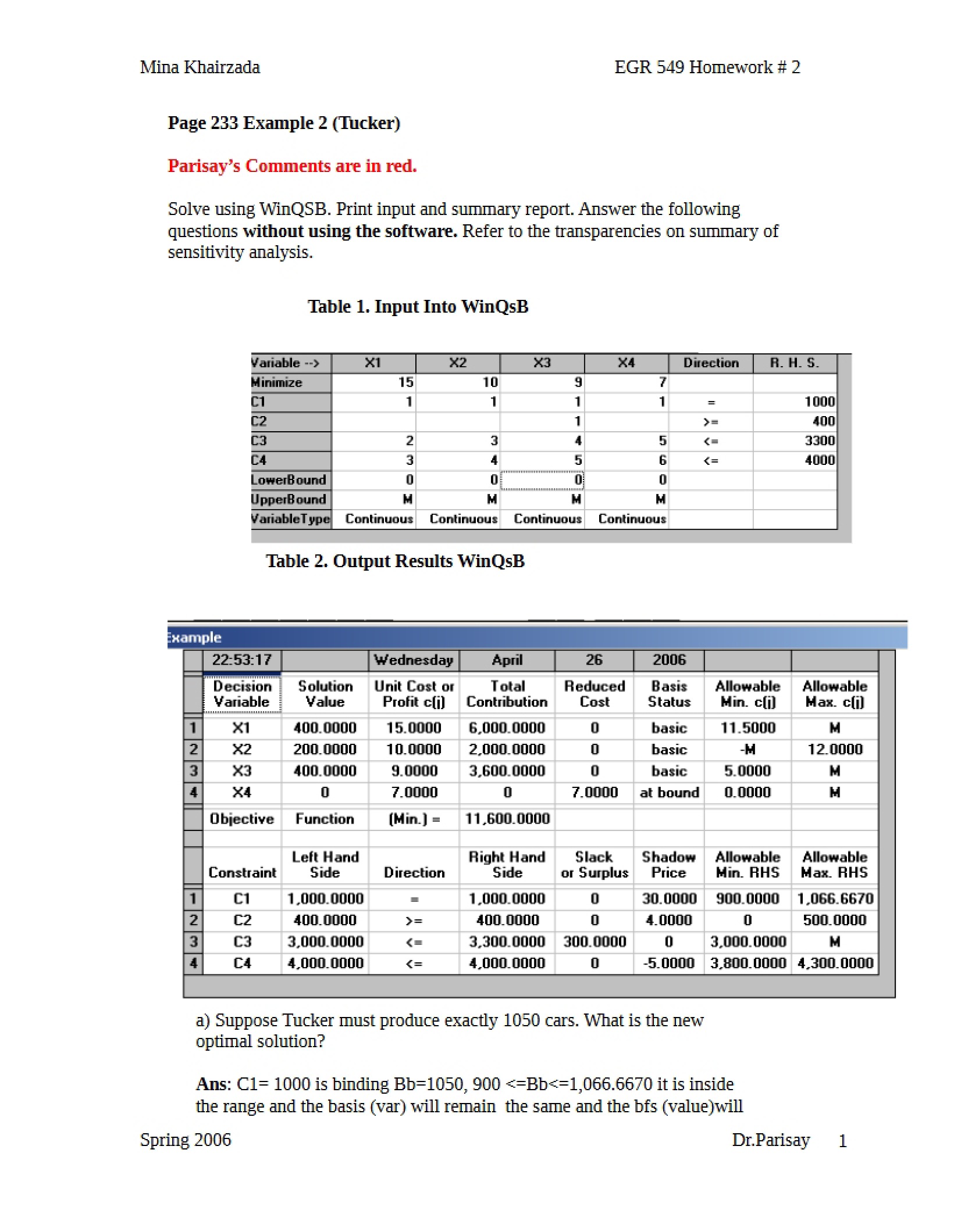 Second Homework Assignment