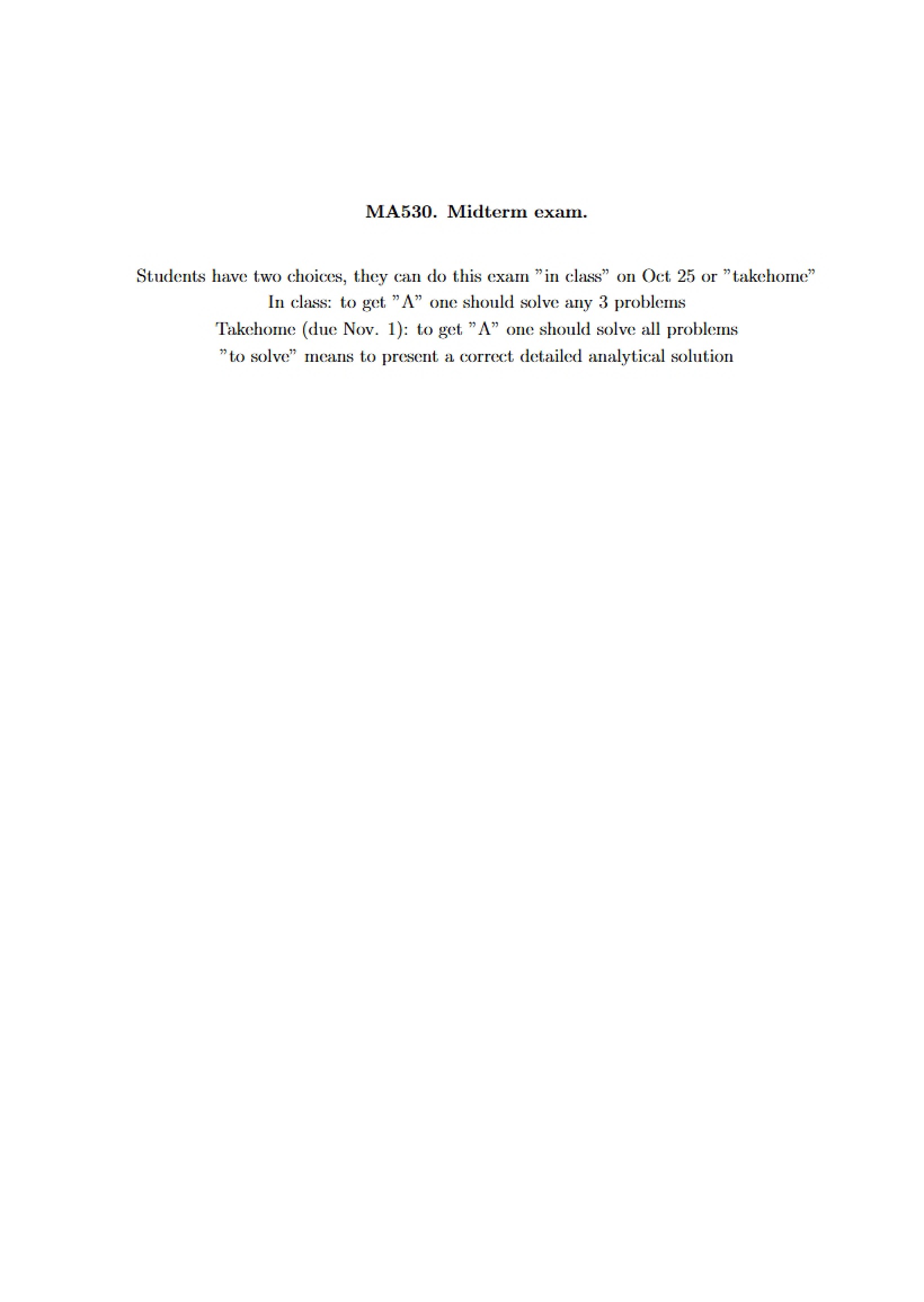 Midterm Examination