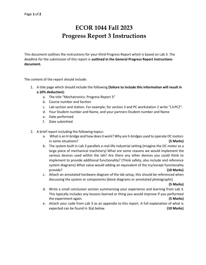 Instructions for Progress Report 3