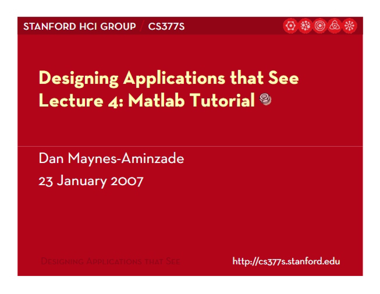 Fourth Lecture A Tutorial on Matlab