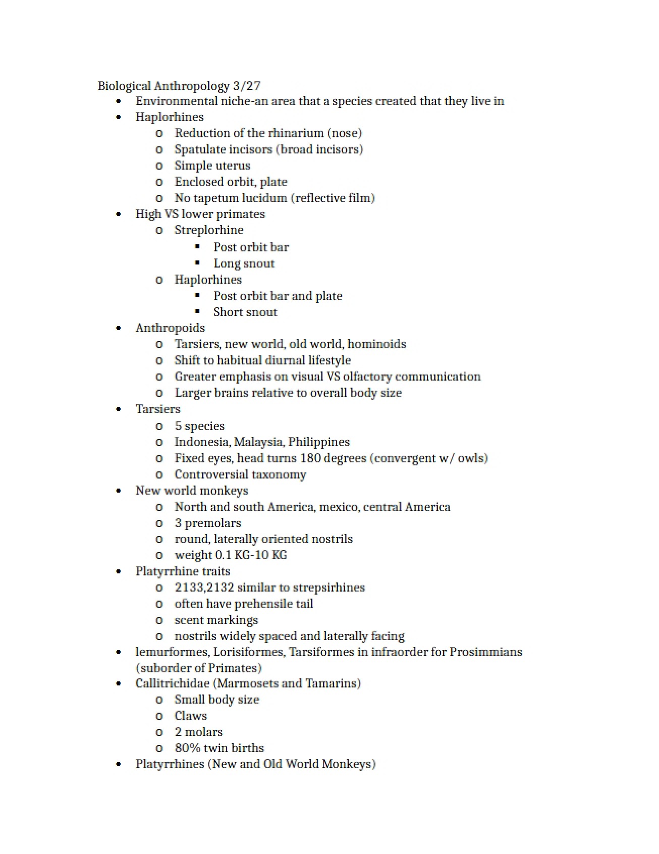Section Four Biological Anthropology