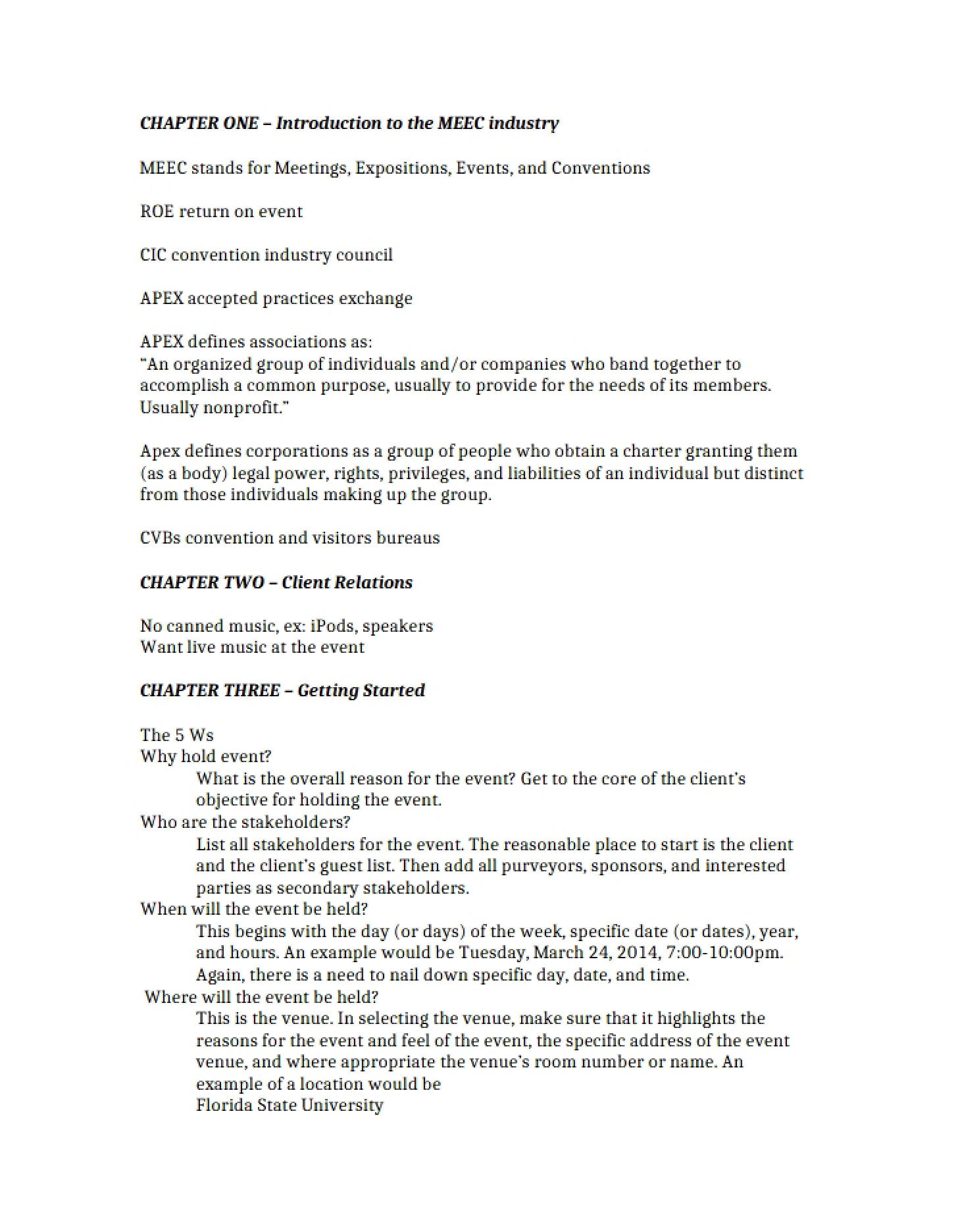 Foundations of the MEEC Sector