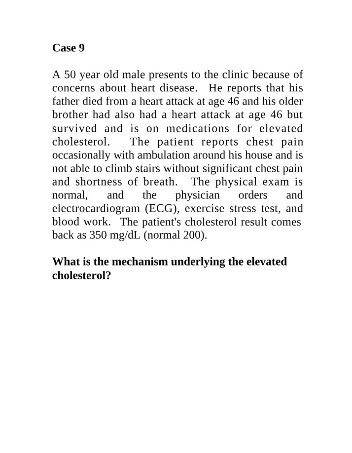 Case Study on Elevated Cholesterol in a 50-Year-Old Male