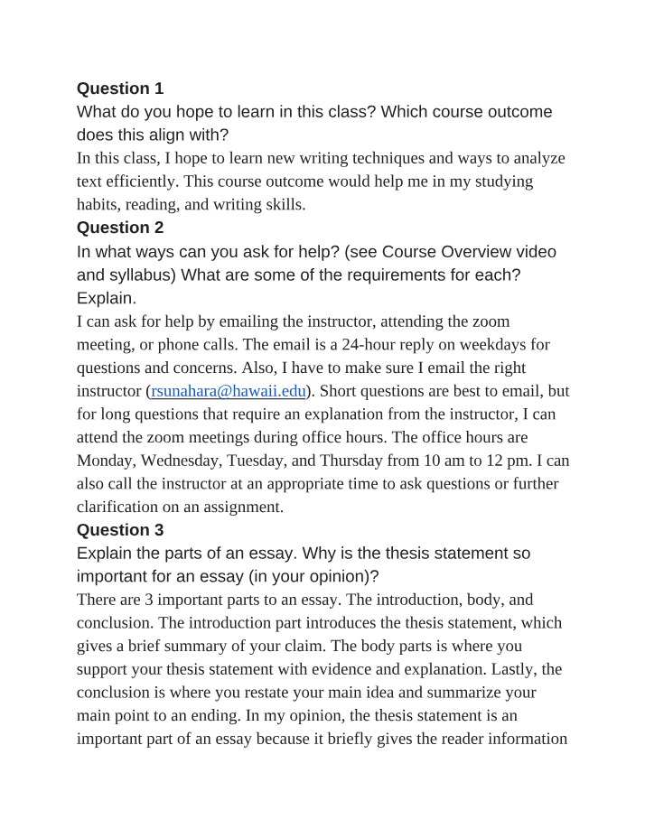 Writing Techniques and Text Analysis