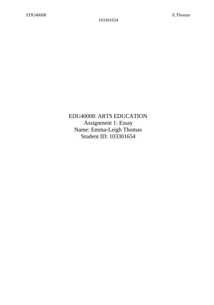 Importance of Arts Education for Enhancing Creativity