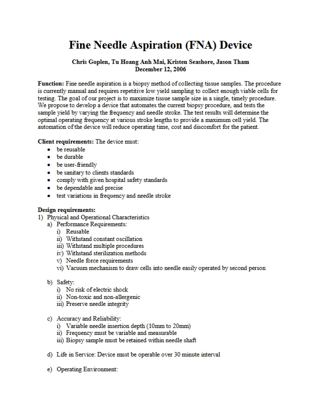 Device for FNA Procedures
