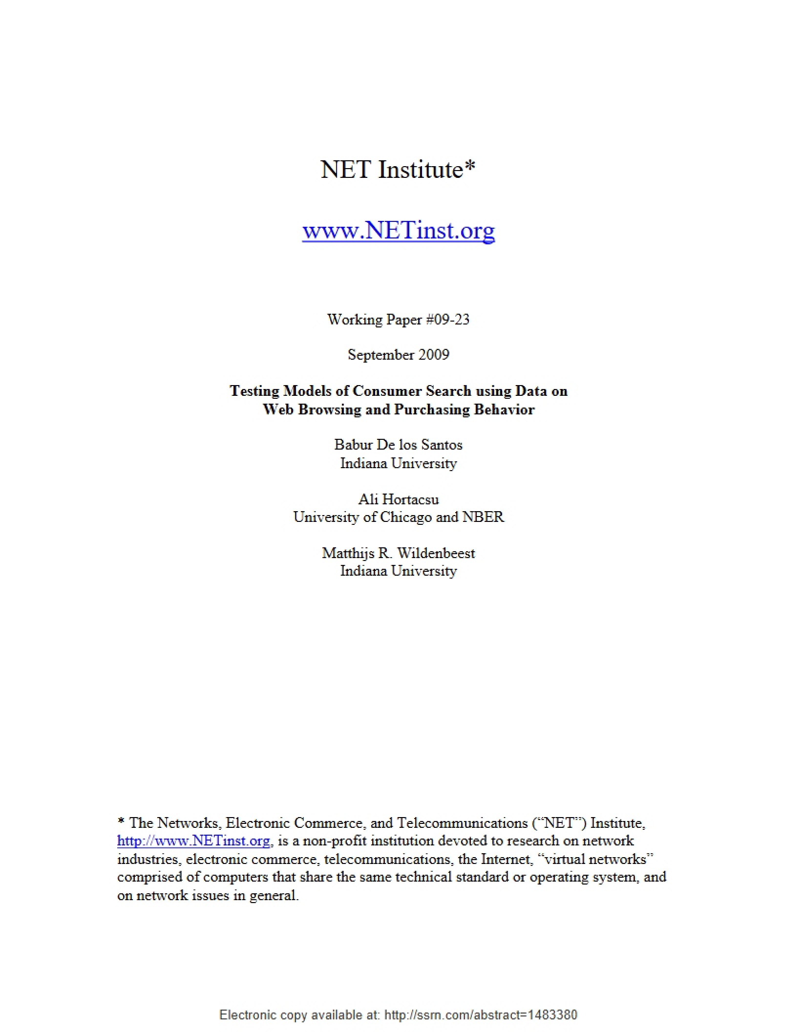 Consumer Model Testing