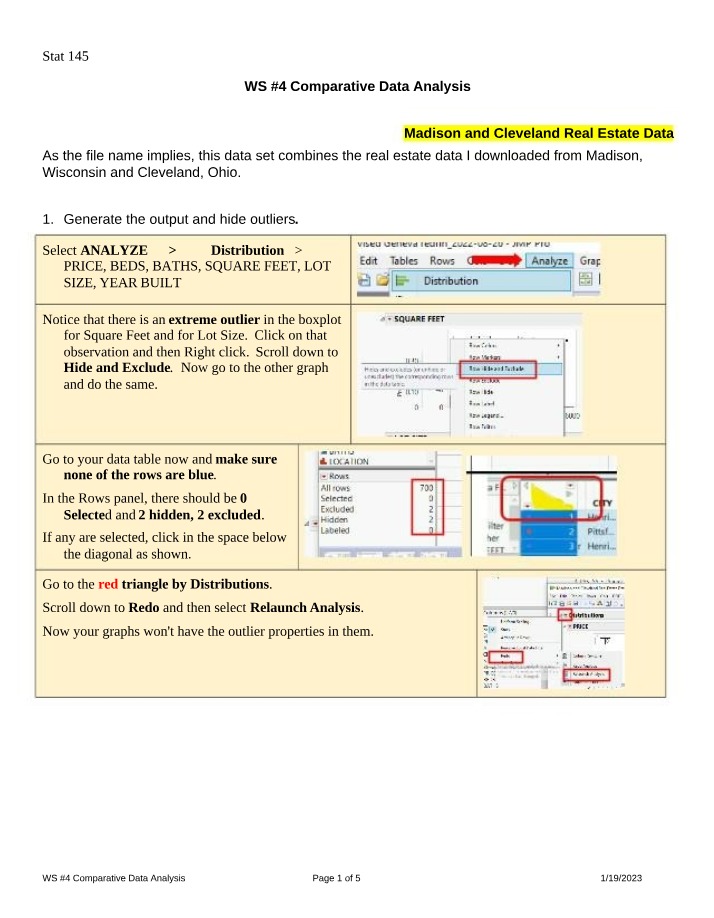 Worksheet 4 - Comparative Data Analysis