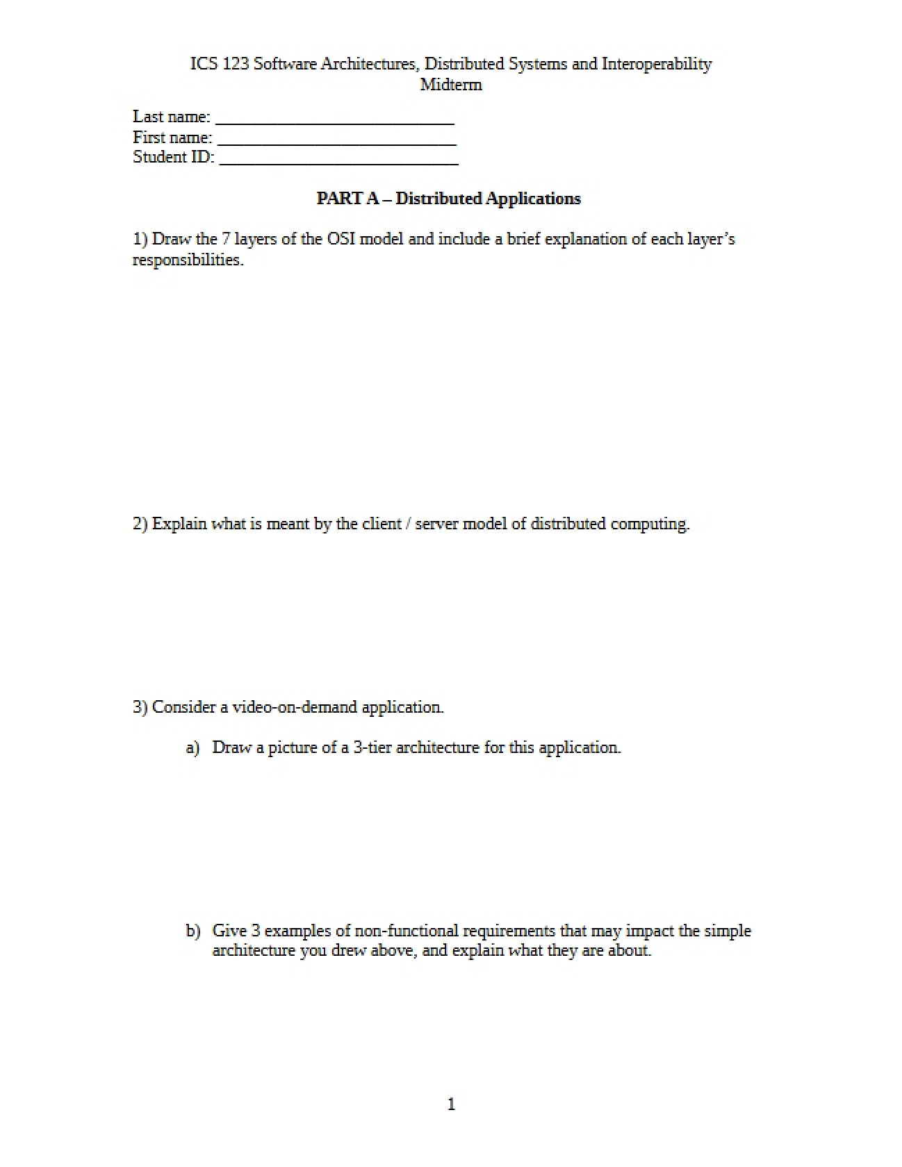 ICS 123 Midterm Exam