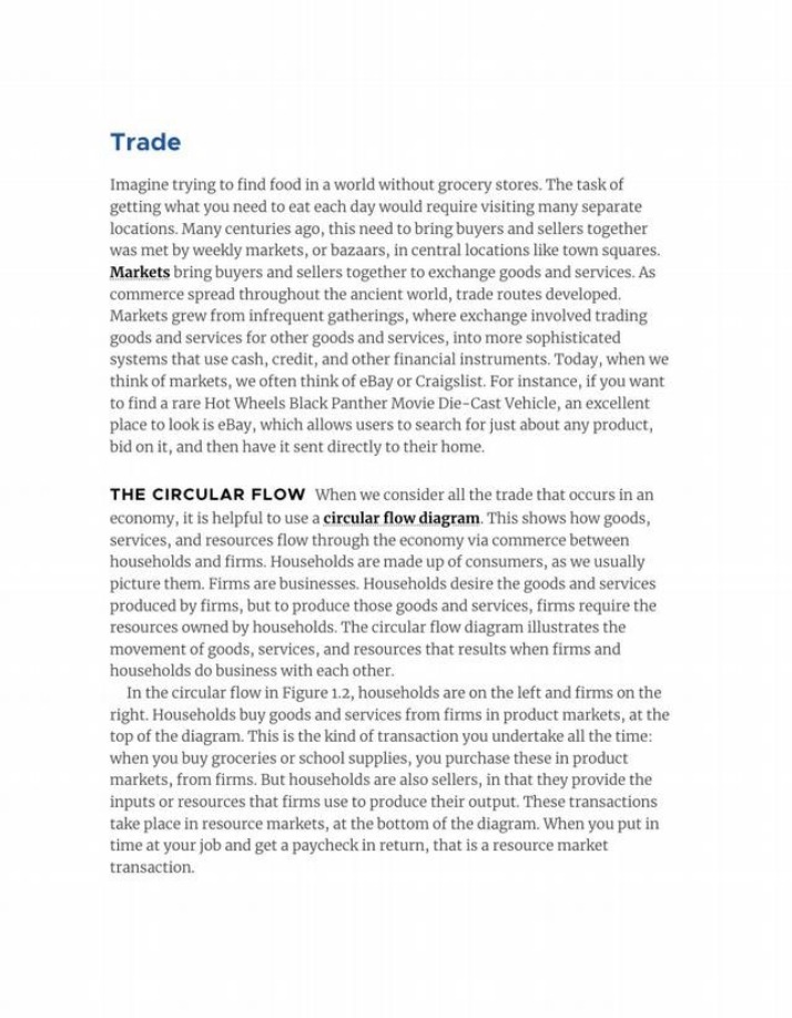 Notes on Trade and Circular Flow