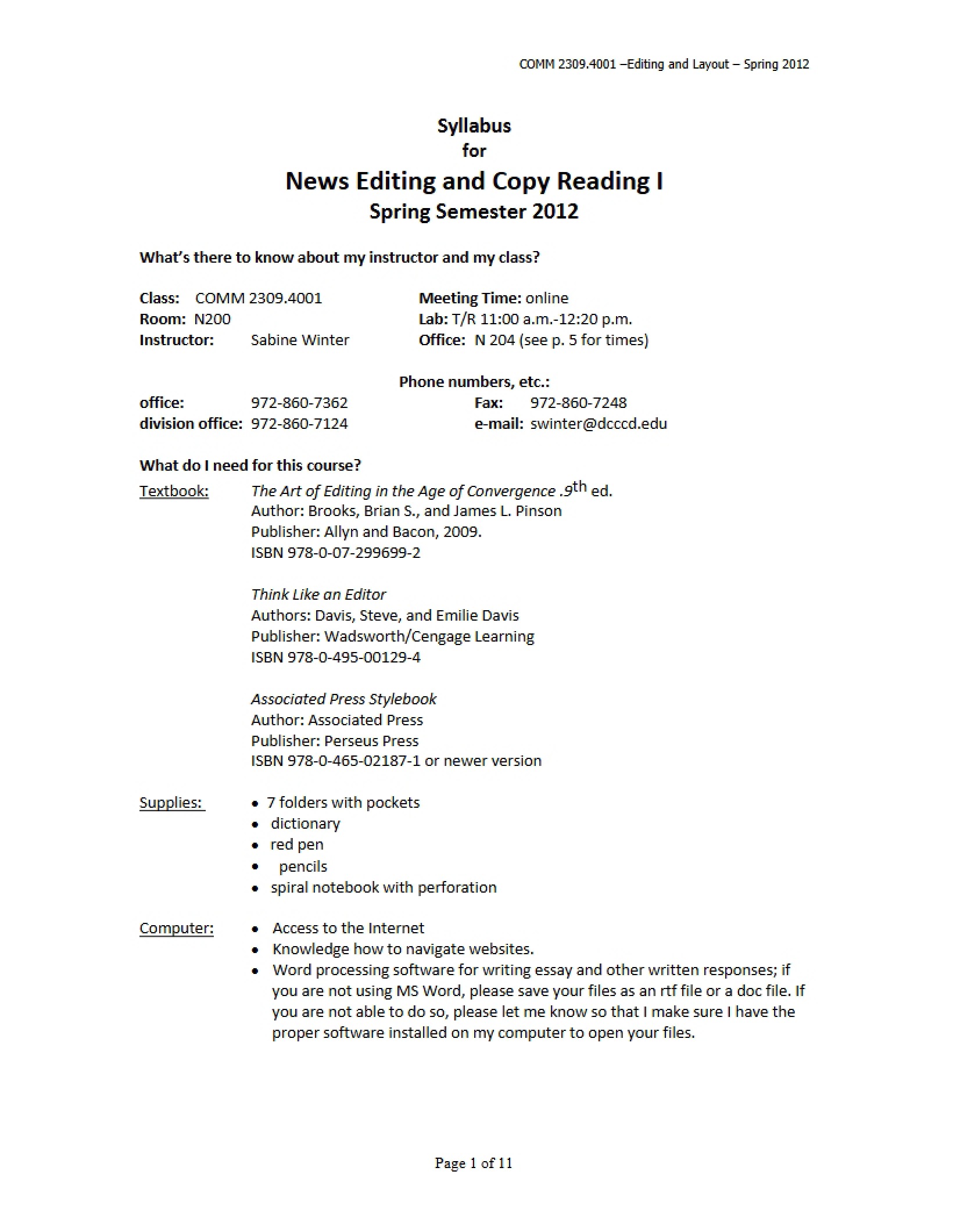 Syllabus