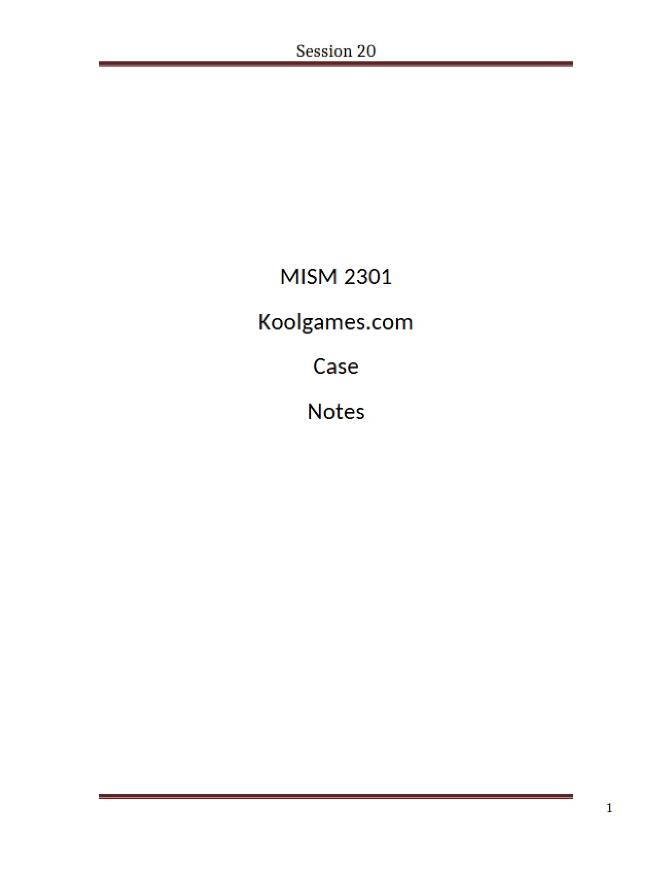 General MIS Notes