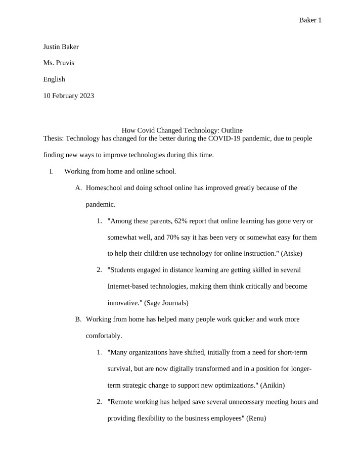 How Covid Changed Technology - Work from Home and Medical Outline