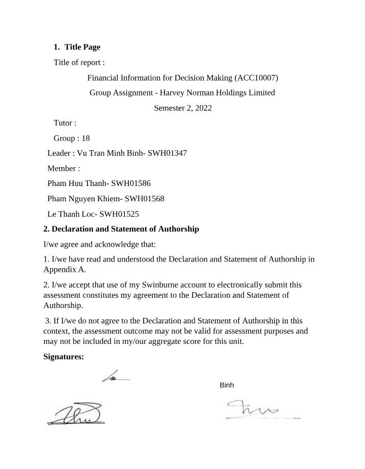 Financial Position of Harvey Norman 2019-2021