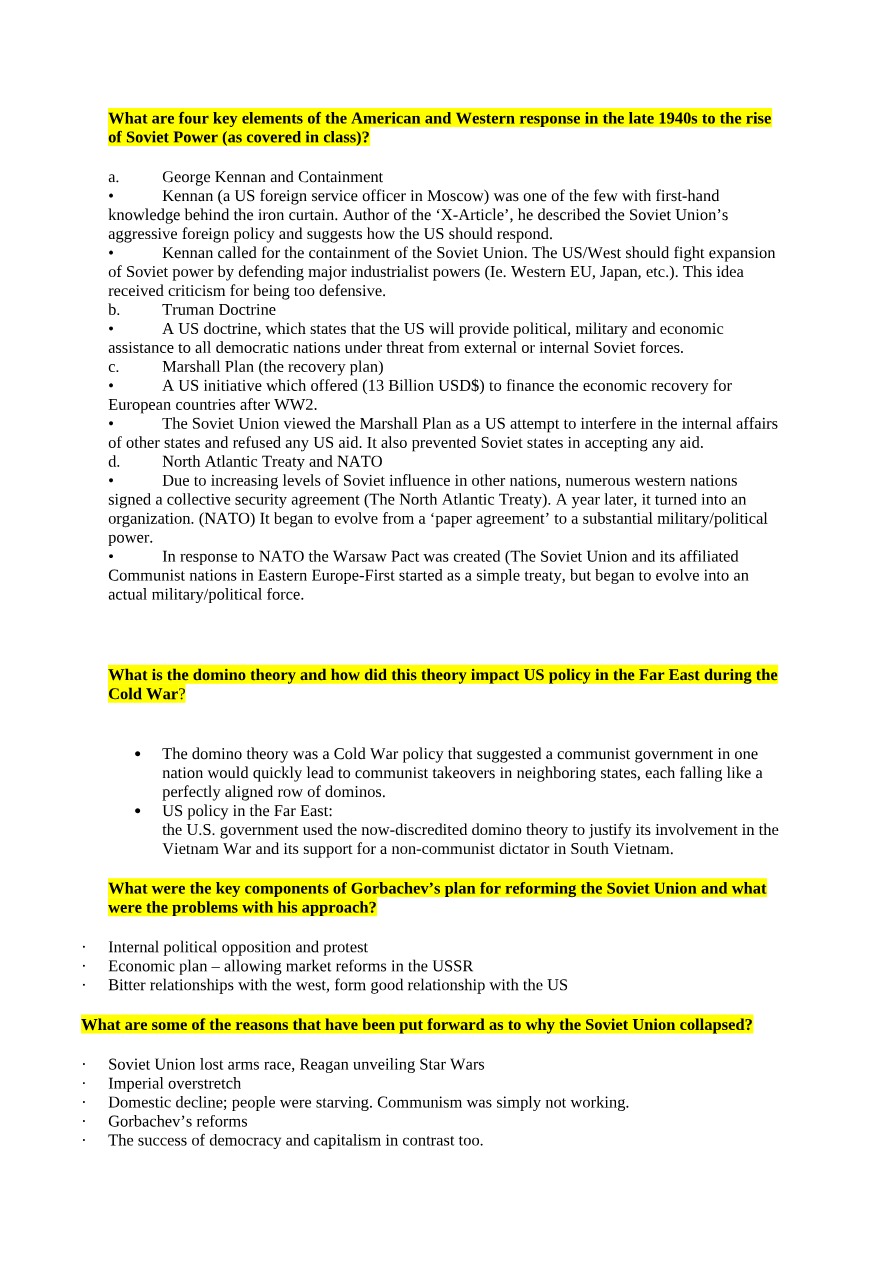 Study Guide - International Relations