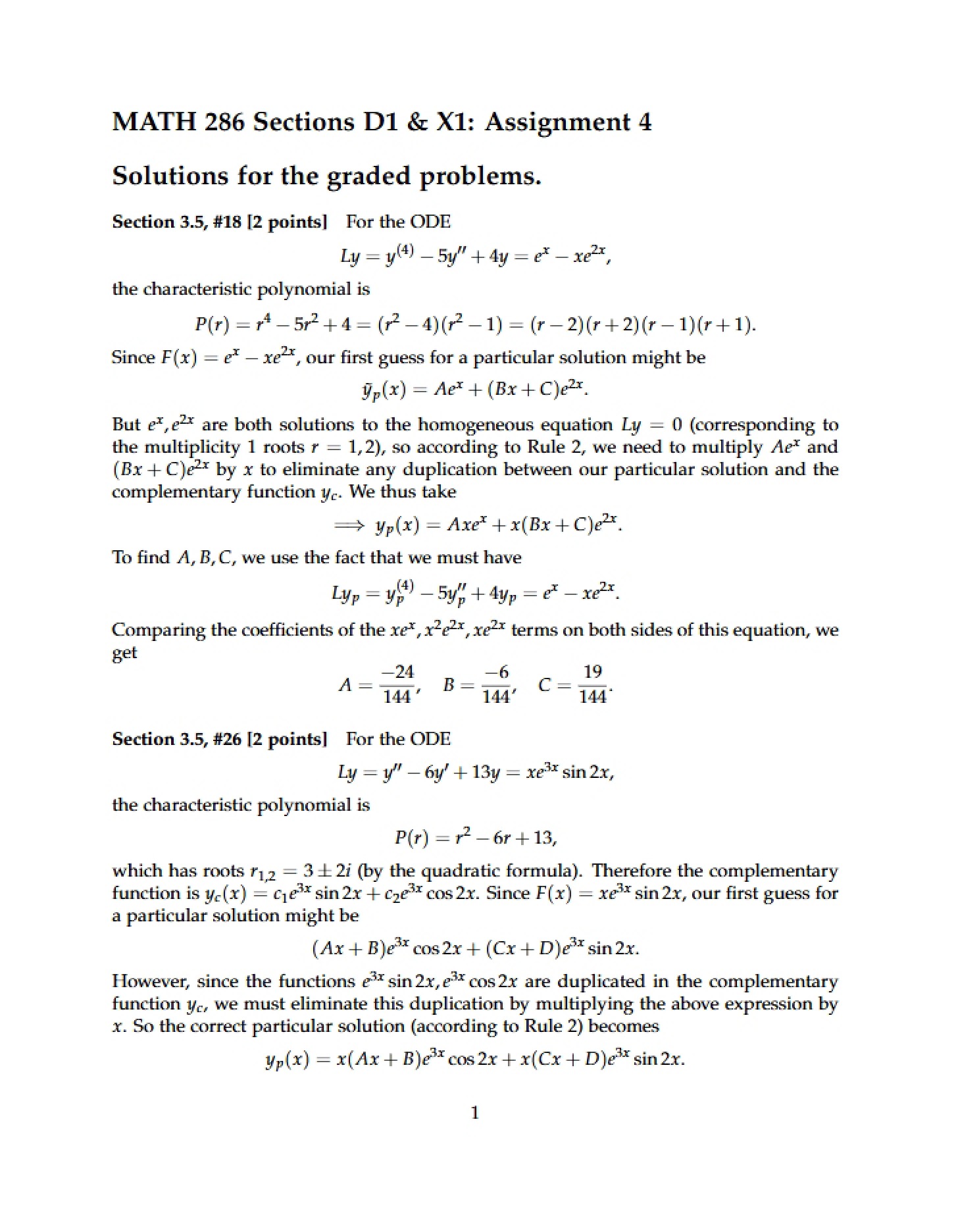 Set 4 Solutions