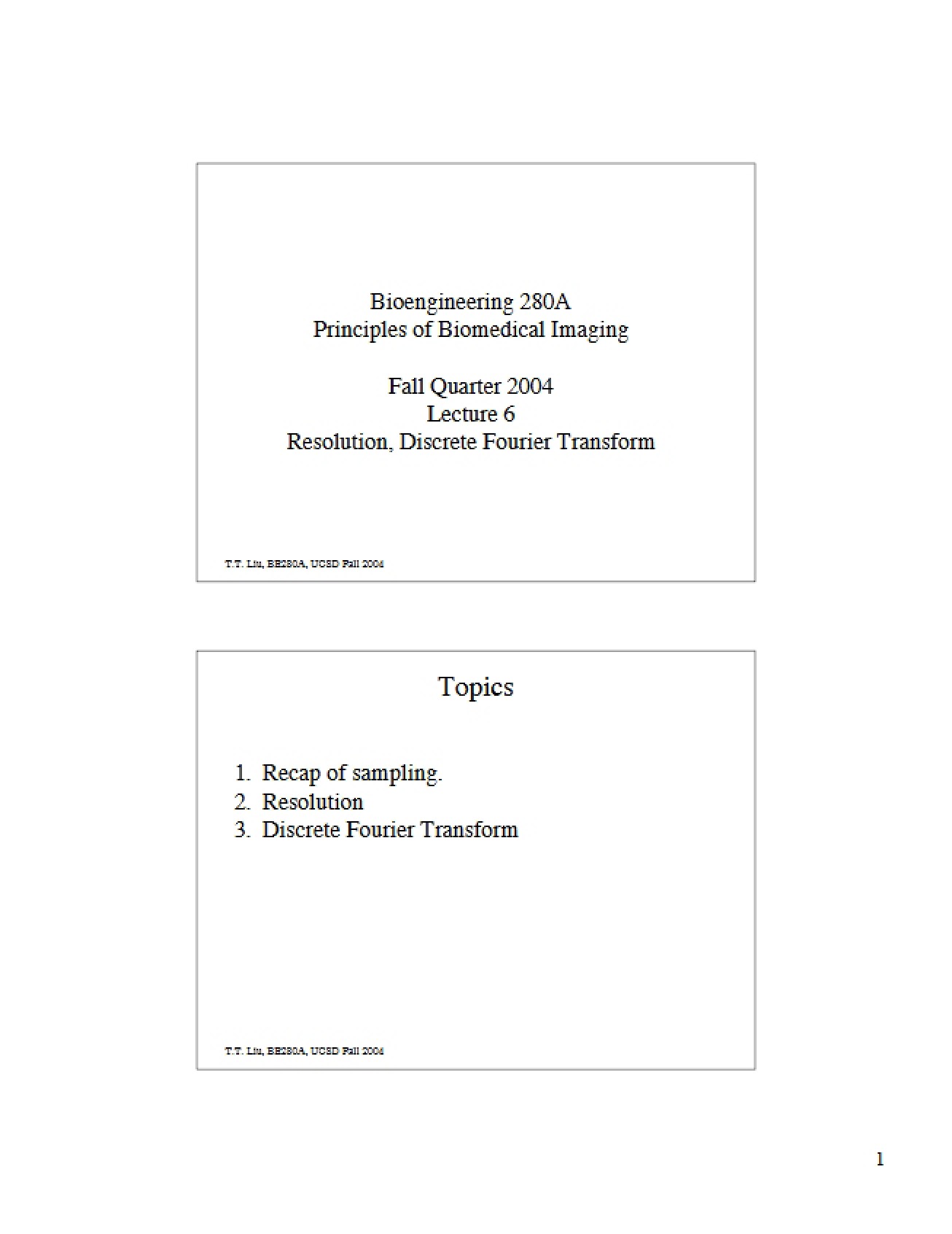 Exploring Resolution and the Discrete Fourier Transform