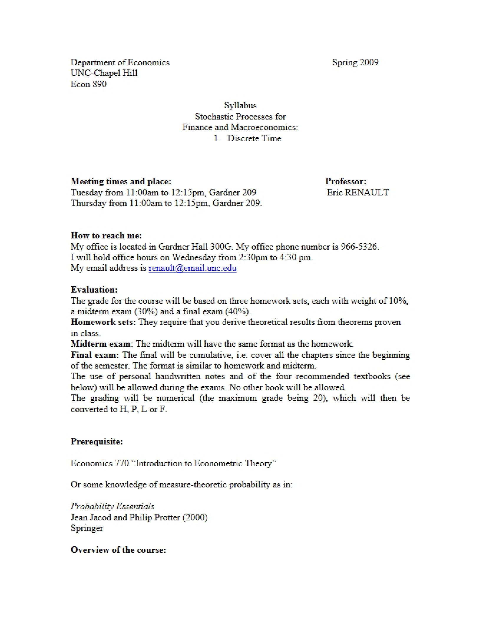 Econ Seminar Syllabus