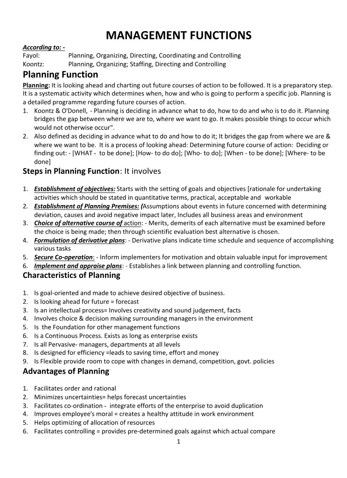 Staffing and Controlling