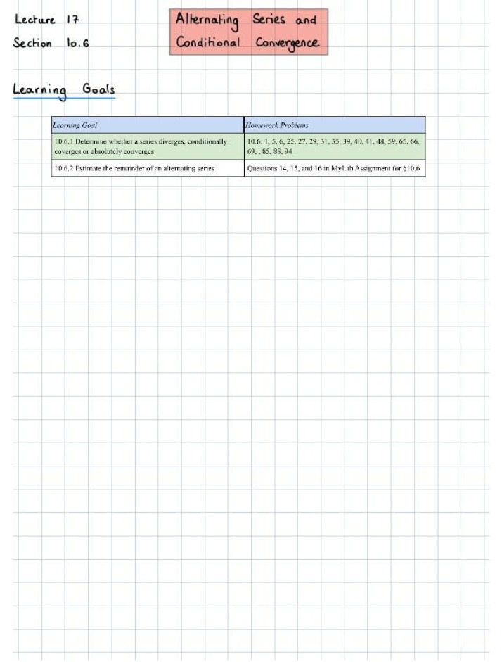 Outline for Lecture 17